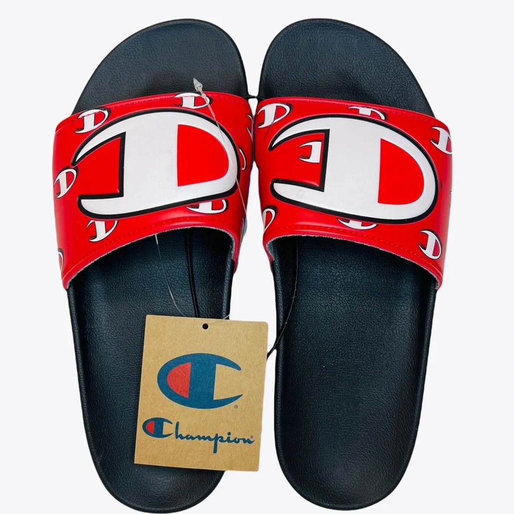 Champion IPO Repeat C Logo Red/White/ Black Mens Sandals